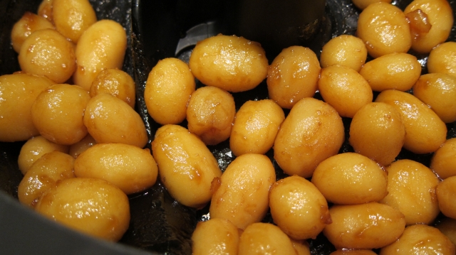 Brunede kartofler actifry